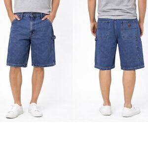 Stanley Carpenter Jean Shorts Men's Size 40 Stonewashed Blue Denim Workwear